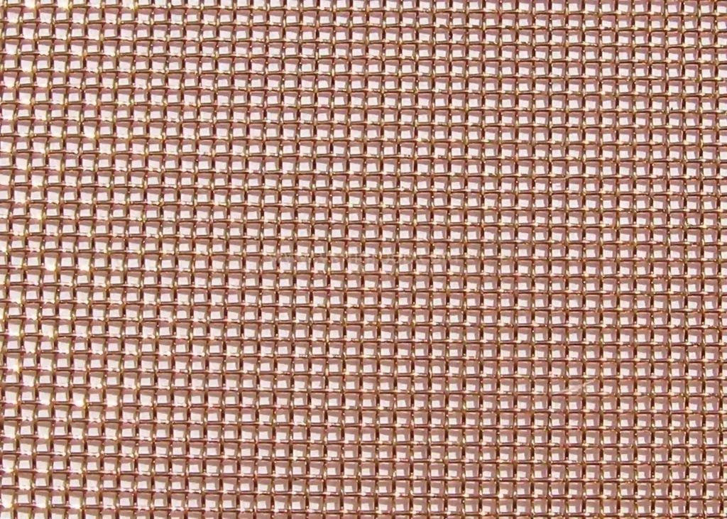 Copper Wire Mesh Weave Pattern