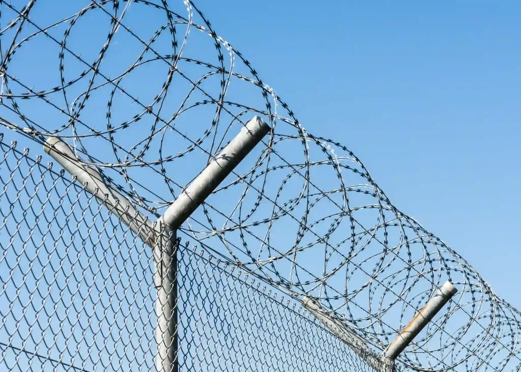 Barbed Wire Security Fence System
